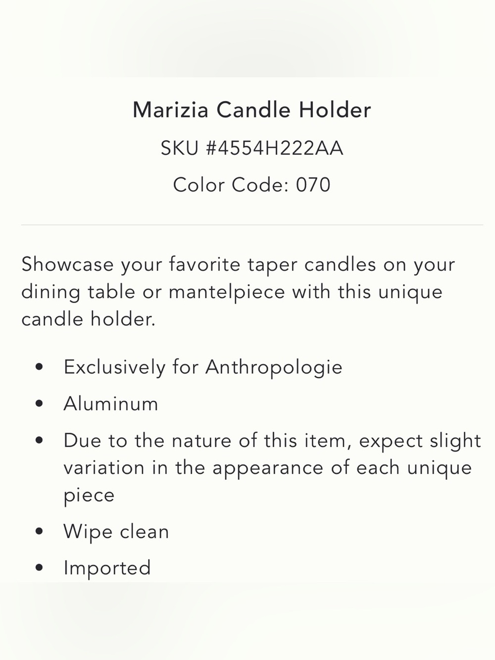 Anthropologie Marizia Gold Metal Candle Holders, set of 3 - Picture 6 of 7